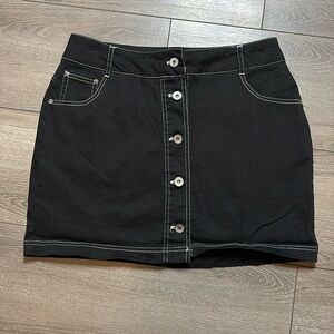 Ardene light button down denim skirt